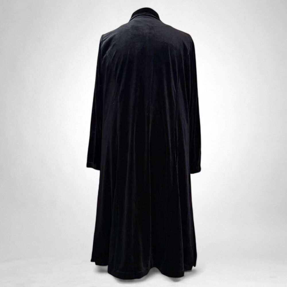 SKIES ARE BLUE ~ Plush Velvet Duster Coat and Jeggings - BLACK! NWT! Size 2X - Picture 7 of 15